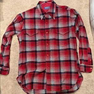 Pendleton Red and Gray Flannel Wool Men's Shirt